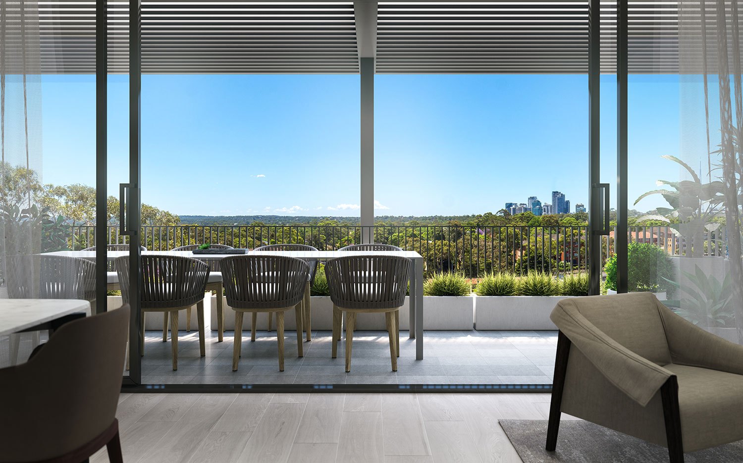 Penthouse balcony