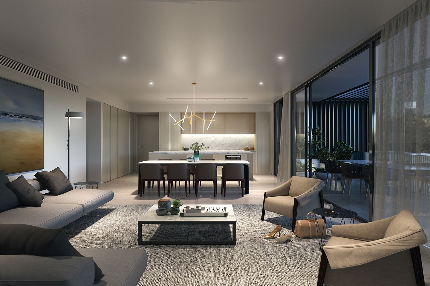Penthouse living room